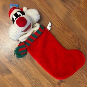 Looney Tunes 1996 Sylvester The Cat Plush Christmas Stocking With Original Tags